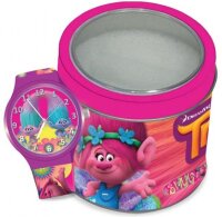 Uhr für Kleinkinder Cartoon TROLLS - TIN BOX...