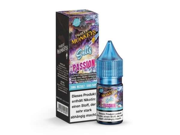 Twelve Monkeys - Iced - Passion - Nikotinsalz Liquid 20 mg/ml 10er Packung
