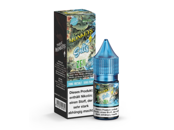 Twelve Monkeys - Iced - Zen - Nikotinsalz Liquid 20 mg/ml 10er Packung