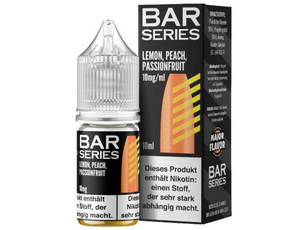 Bar Series - Lemon Peach Passionfruit - Nikotinsalz Liquid 20 mg/ml 10er Packung