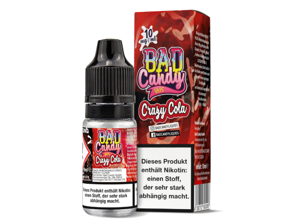 Bad Candy Liquids - Crazy Cola - Nikotinsalz Liquid 10 mg/ml 10er Packung