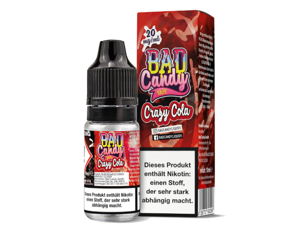 Bad Candy Liquids - Crazy Cola - Nikotinsalz Liquid 20 mg/ml 10er Packung