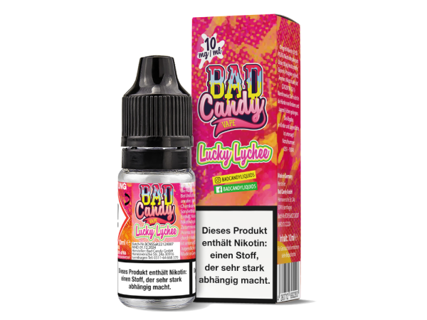 Bad Candy Liquids - Lucky Lychee - Nikotinsalz Liquid 10 mg/ml 10er Packung