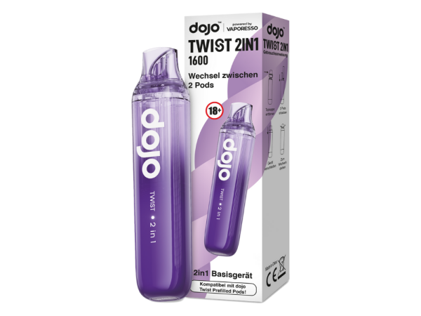 Vaporesso - Dojo - Twist 2in1 Akku 950 mAh (Basisgerät) lila 10er Packung