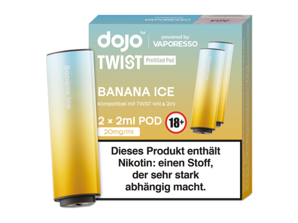 Vaporesso - Dojo - Twist Pod Banana Ice 20 mg/ml (2 Stück pro Packung) 400er Packung