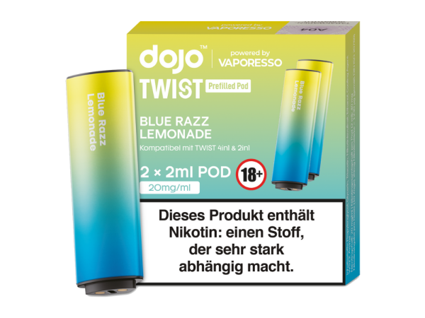 Vaporesso - Dojo - Twist Pod Blue Razz Lemonade 20 mg/ml (2 Stück pro Packung)