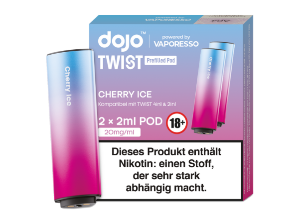 Vaporesso - Dojo - Twist Pod Cherry Ice 20 mg/ml (2 Stück pro Packung)