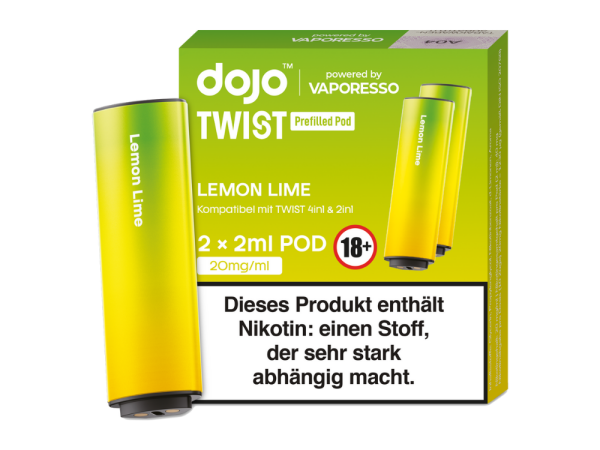 Vaporesso - Dojo - Twist Pod Lemon Lime 20 mg/ml (2 Stück pro Packung) 10er Packung