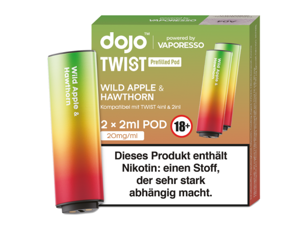 Vaporesso - Dojo - Twist Pod Wild Apple Hawthorn 20 mg/ml (2 Stück pro Packung) 400er Packung