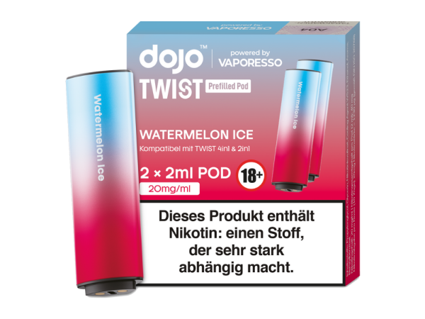 Vaporesso - Dojo - Twist Pod Watermelon Ice 20 mg/ml (2 Stück pro Packung) 10er Packung