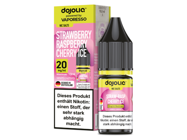 Vaporesso - Dojoliq - Strawberry Raspberry Cherry Ice - Nikotinsalz Liquid 20 mg/ml 10er Packung