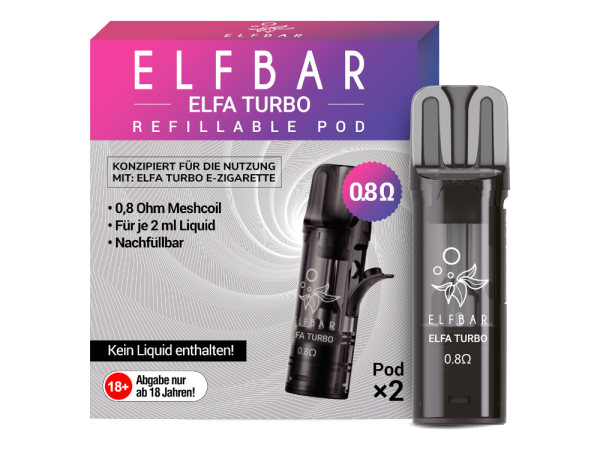 Elfbar - Elfa Turbo 0,8 Ohm Pod (2 Stück pro Packung) 10er Packung