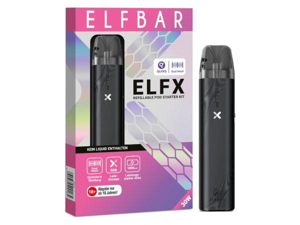 Elfbar - Elfx E-Zigaretten Set schwarz 100er Packung