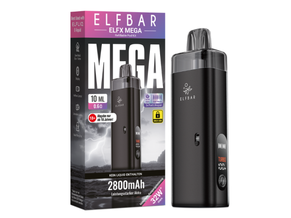 Elfbar - Elfx Mega E-Zigaretten Set schwarz