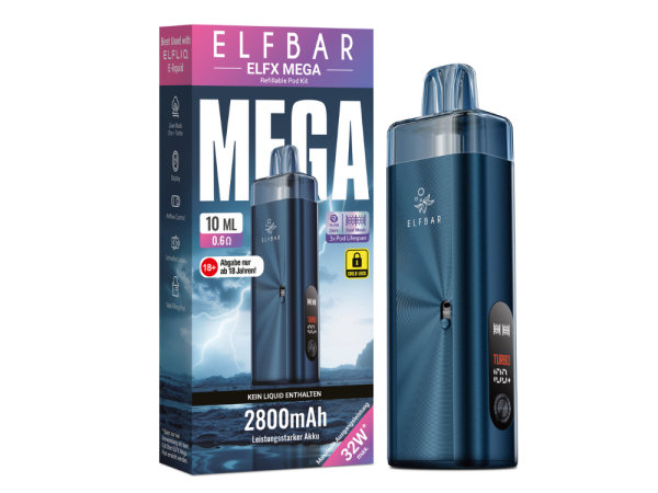 Elfbar - Elfx Mega E-Zigaretten Set dunkelblau