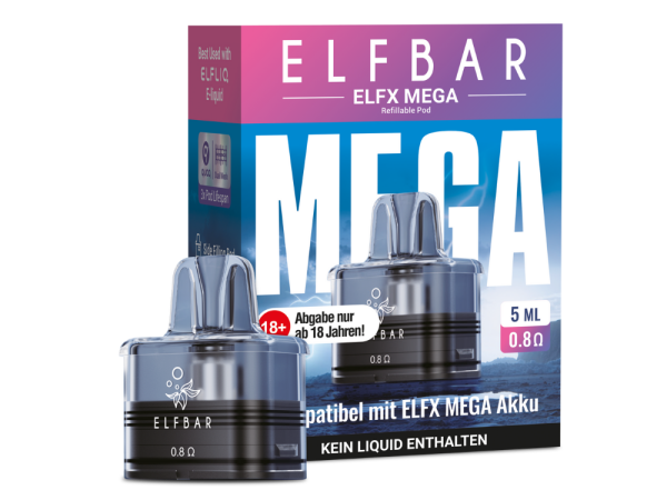 Elfbar - Elfx Mega Pod mit 0,8 Ohm 5 ml 100er Packung