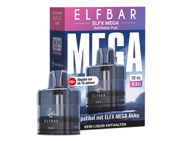 Elfbar - Elfx Mega Pod mit 0,6 Ohm 10 ml 100er Packung