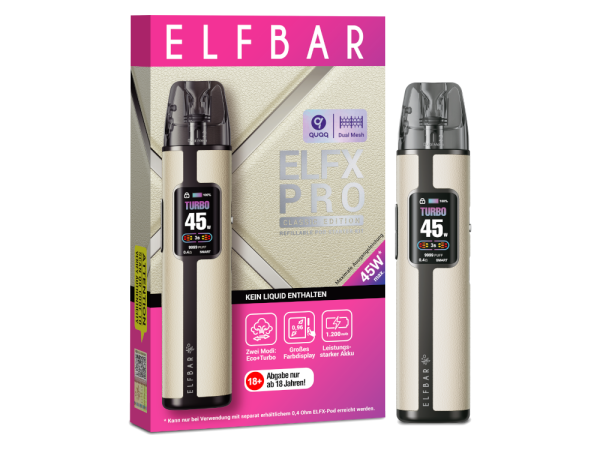 Elfbar - Elfx Pro E-Zigaretten Set weiss 10er Packung