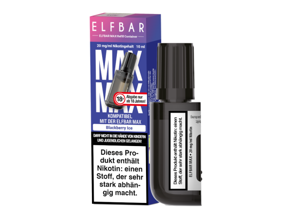 Elfbar - Max Refill Container - Blackberry Ice 20 mg/ml 200er Packung
