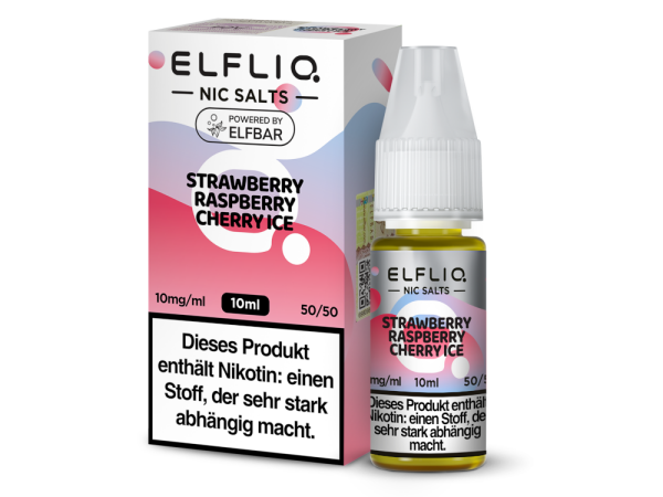 ELFLIQ - Strawberry Raspberry Cherry Ice - Nikotinsalz Liquid 10 mg/ml