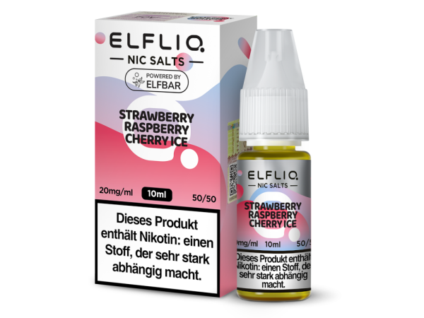 ELFLIQ - Strawberry Raspberry Cherry Ice - Nikotinsalz Liquid 20 mg/ml