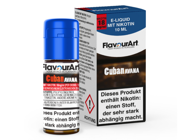 FlavourArt - Cuban Avana E-Zigaretten Liquid 18 mg/ml
