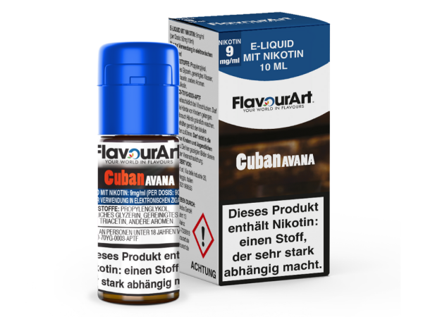 FlavourArt - Cuban Avana E-Zigaretten Liquid 9 mg/ml 15er Packung