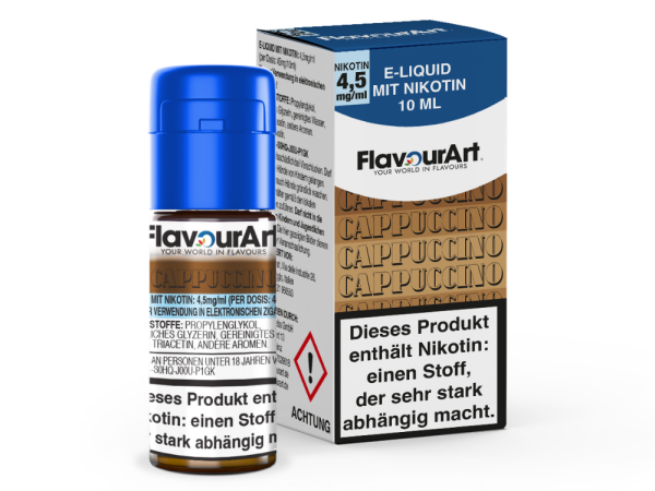 FlavourArt - Cappuccino E-Zigaretten Liquid 4,5 mg/ml 15er Packung