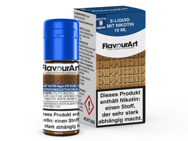 FlavourArt - Cappuccino E-Zigaretten Liquid 9 mg/ml 15er Packung