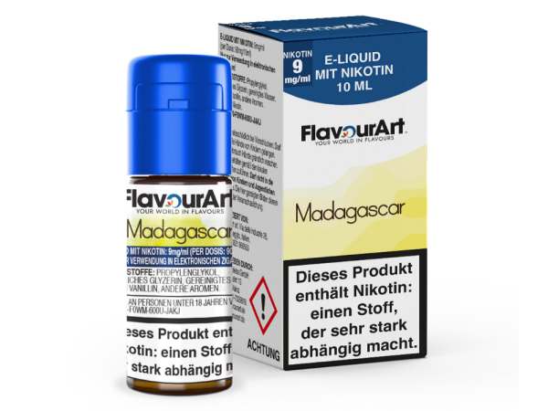 FlavourArt - Madagascar E-Zigaretten Liquid 9 mg/ml 15er Packung
