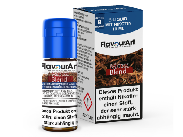 FlavourArt - Maxx-Blend E-Zigaretten Liquid 9 mg/ml 15er Packung