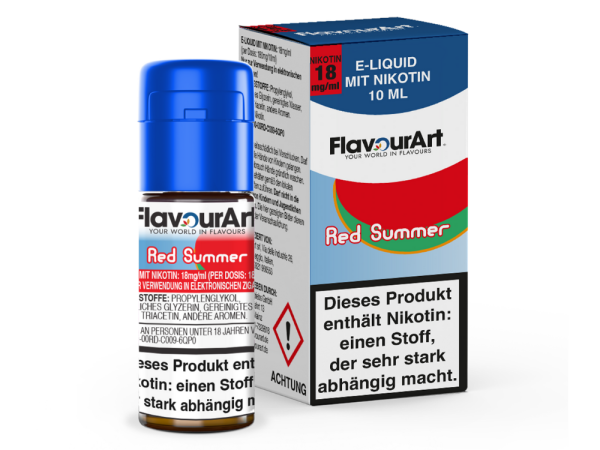 FlavourArt - Red Summer E-Zigaretten Liquid 18 mg/ml 15er Packung