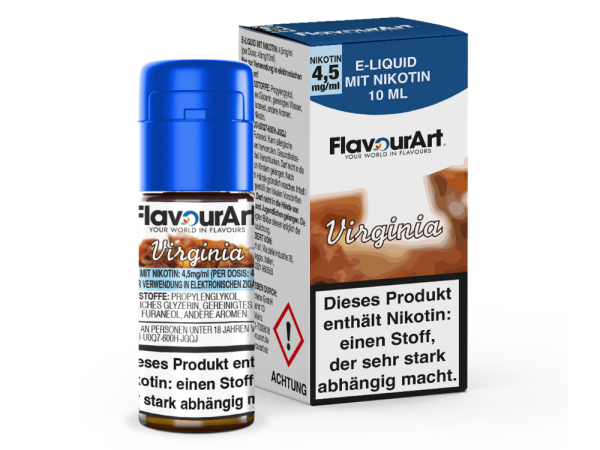FlavourArt - Virginia E-Zigaretten Liquid 4,5 mg/ml 15er Packung