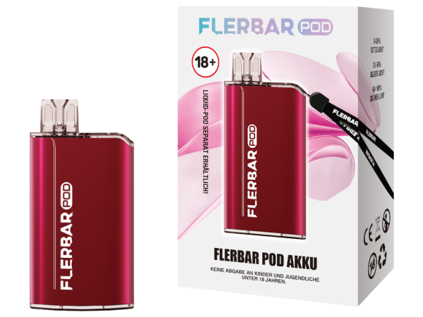 Flerbar - POD Akku 500 mAh rot 100er Packung