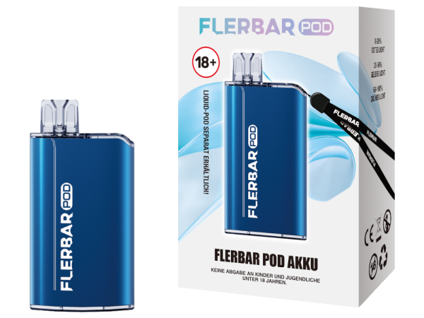 Flerbar - POD Akku 500 mAh blau 10er Packung