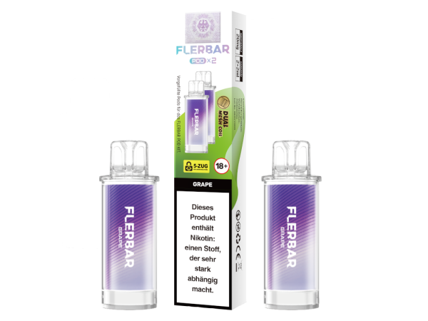Flerbar - POD Grape 20 mg/ml (2 Stück pro Packung) 10er Packung