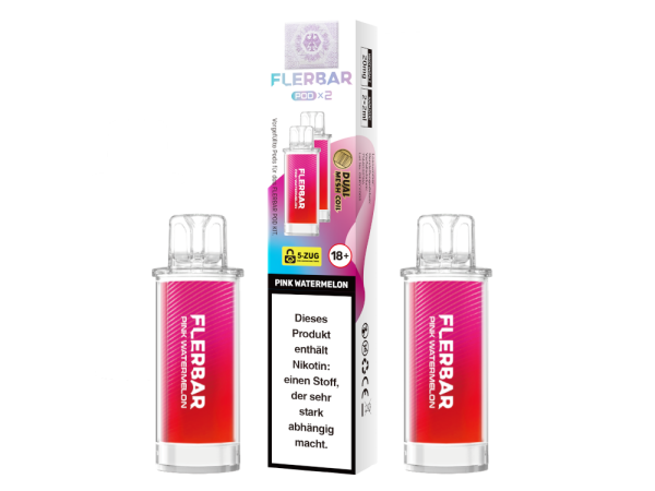 Flerbar - POD Pink Watermelon 20 mg/ml (2 Stück pro Packung) 10er Packung