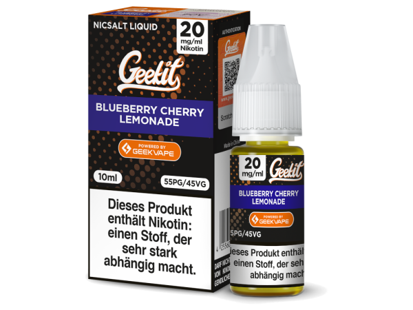 GeekVape - Geekit - Blueberry Cherry Lemonade - Nikotinsalz Liquid 20 mg/ml 200er Packung