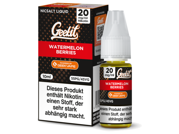 GeekVape - Geekit - Watermelon Berries - Nikotinsalz Liquid 20 mg/ml 10er Packung