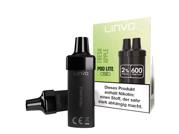 Linvo - Pod Lite Cartridge Fresh Apple 20 mg/ml (2 Stück pro Packung) 300er Packung