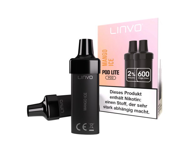 Linvo - Pod Lite Cartridge Mango Ice 20 mg/ml (2 Stück pro Packung)