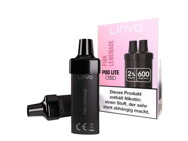 Linvo - Pod Lite Cartridge Pink Lemonade 20 mg/ml (2 Stück pro Packung) 300er Packung