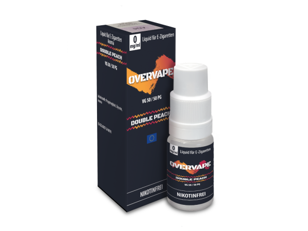 Overvape - Double Peach - Nikotinsalz Liquid 0 mg/ml 5er Packung