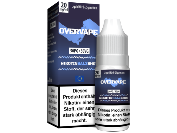 Overvape - Nikotinsalz Shot 50PG/50VG 20 mg/ml 10er Packung