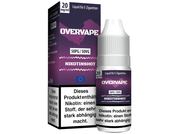 Overvape - 10 ml Nikotin Shot 50PG/50VG 20 mg/ml 10er Packung