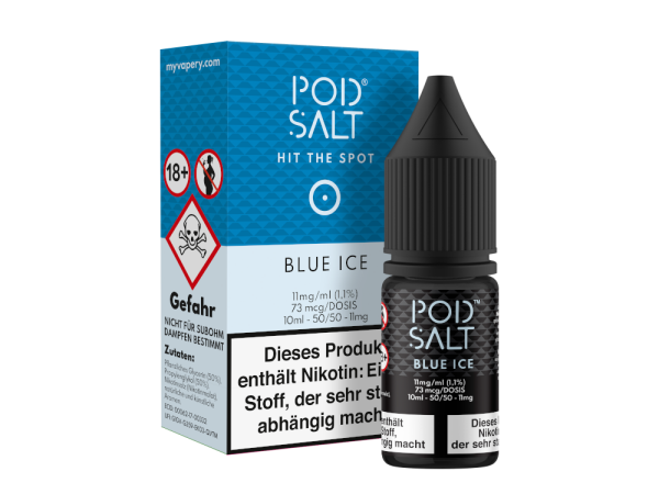 Pod Salt - Blue Ice - Nikotinsalz Liquid 11 mg/ml 5er Packung