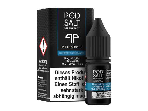 Pod Salt Fusion - Blueberry Pomegranate - Nikotinsalz Liquid 11 mg/ml 100er Packung