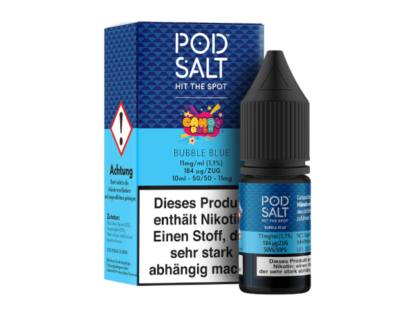 Pod Salt Fusion - Bubble Blue - Nikotinsalz Liquid 11 mg/ml 100er Packung