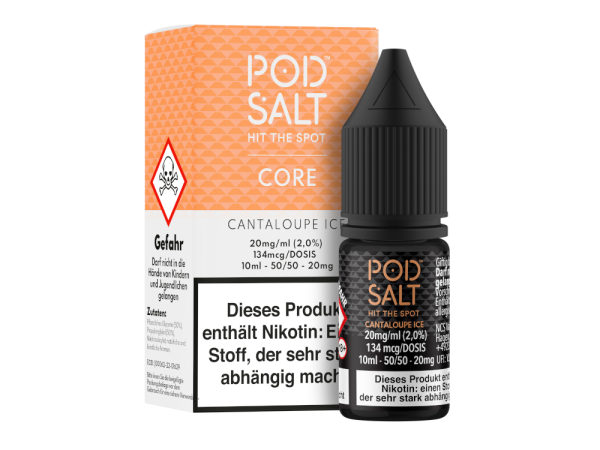 Pod Salt Core - Cantaloupe Ice - Nikotinsalz Liquid 20 mg/ml 5er Packung