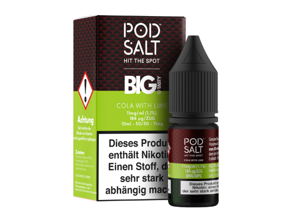 Pod Salt Fusion - Cola with Lime - Nikotinsalz Liquid 11 mg/ml 100er Packung